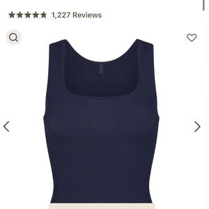 SKIMS Soft Lounge Tank - Navy XXS